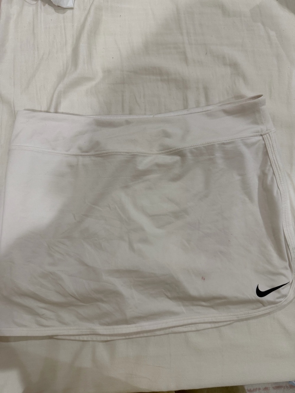 Nike White Women's Athletic Skort with Black Swoosh